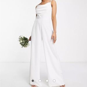 Little Mistress size 4 bridal jumpsuit ivory
